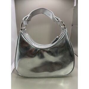 Small Silver Purse Handbag Fun 80's vibe